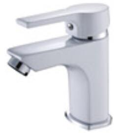 Single lever spray white painting basin faucet