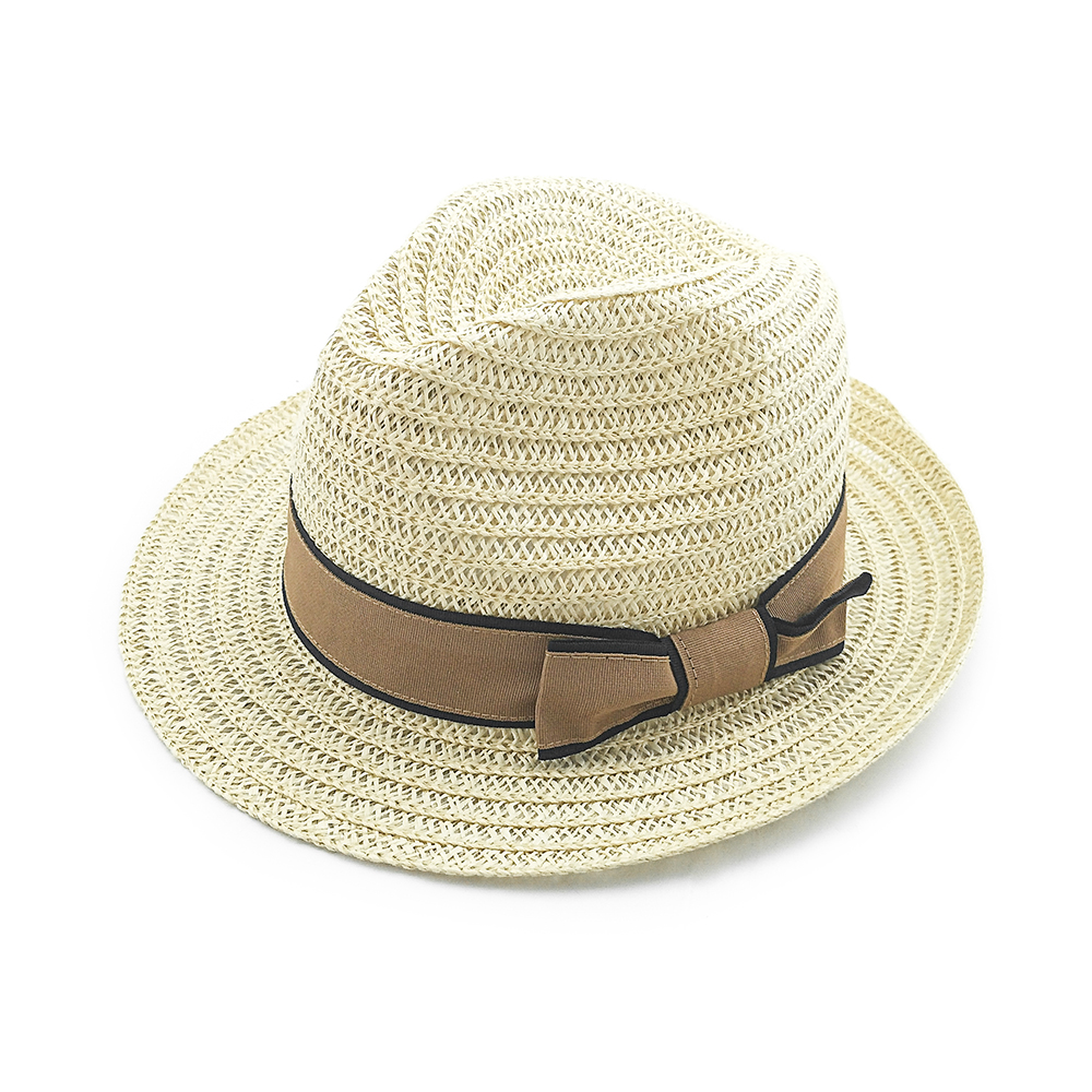 2020 wholesale Cheap summer fashion men women style paper braid fedora hat