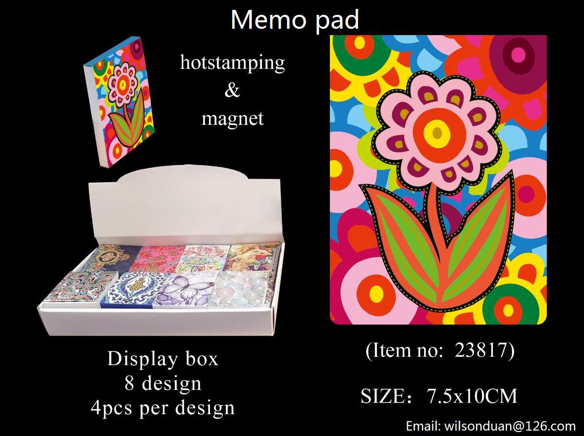 Memo pad, 7.5X10cm, 75 sheets, 100gsm