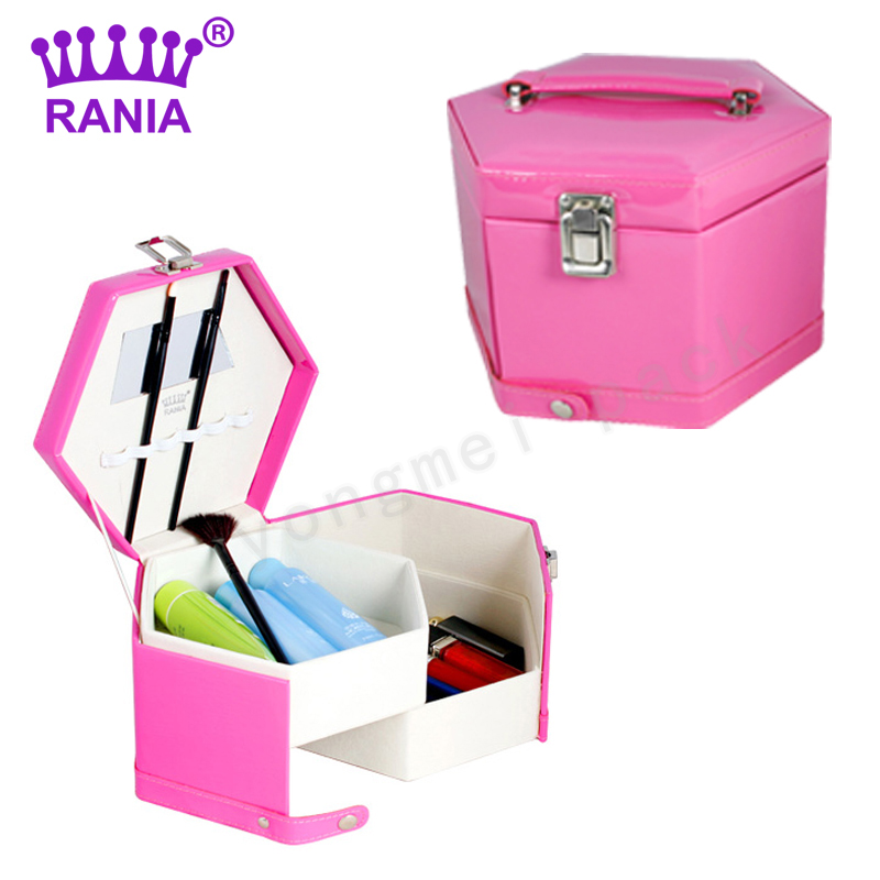 Hexagon jewelry storage make-up box