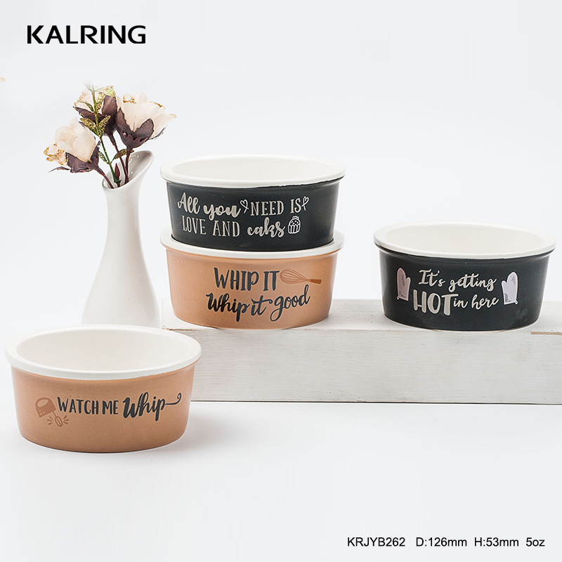 Ceramic dinner set pet bowl color glaze bowl for wholesale