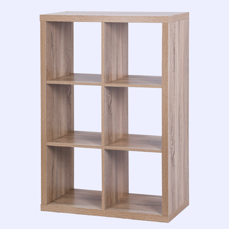 Six-grid wood grain cube
