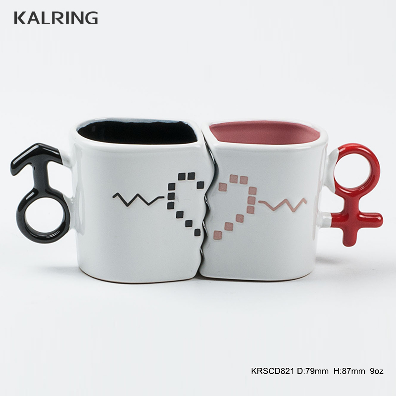 Couple mugs Ceramic mug gift mug for lovers mugs for Valentine's day