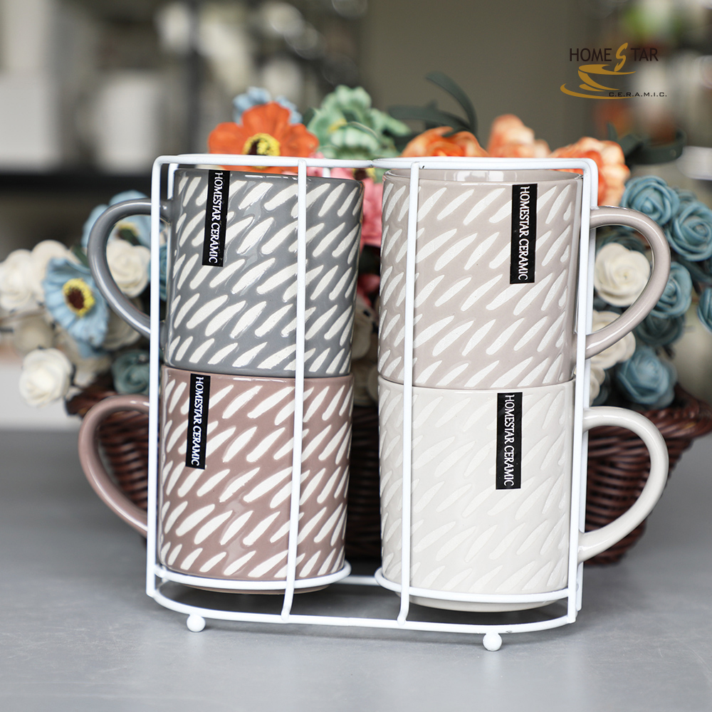 10OZ stoneware stacking mug