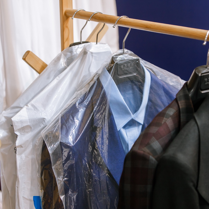 A Plastic Garment Bag Clear Dry Cleaning Bag