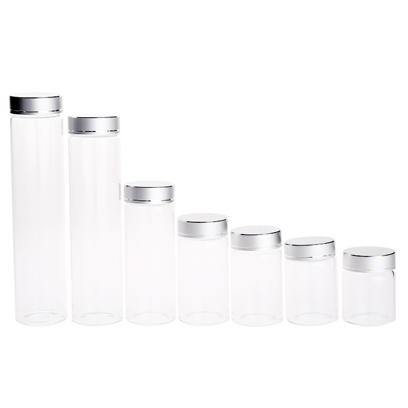 Mini heat-resistant glass storage tube canister