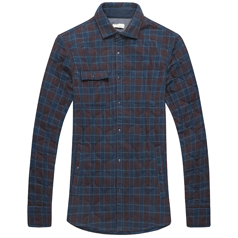 Men's Quilted Shirts With Checks