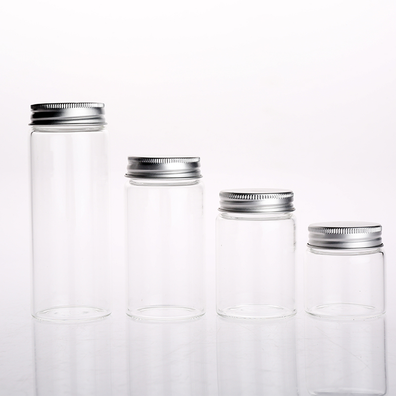 Mini heat-resistant glass storage tube canister