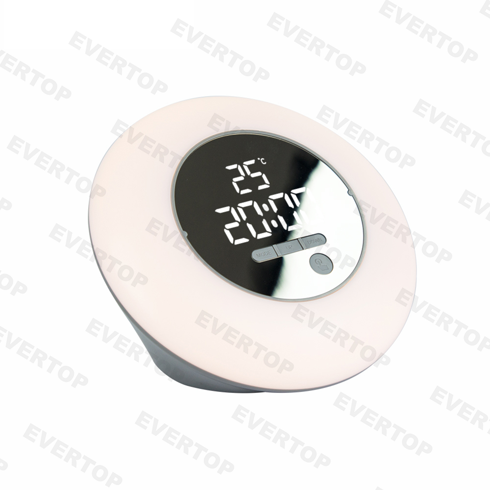 Digital LED Table Clock With Wake Up Light Et972