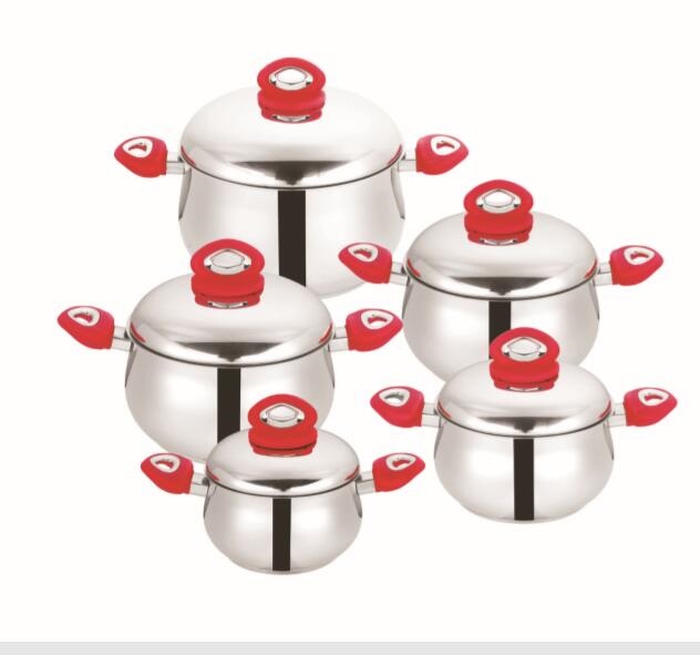 10pcs High quality Stainless steel Kitchen cookware cooking pot set and cookware casserole set