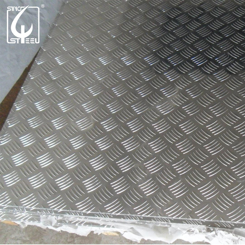 Marine Grade Five Bar Embossed Chequered Plate Aluminum Sheet