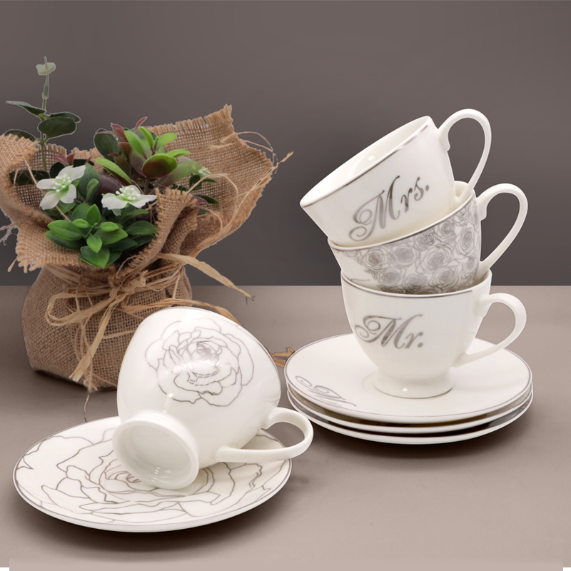 ZH-1957 I love you design 220cc cappuccino cup and saucer