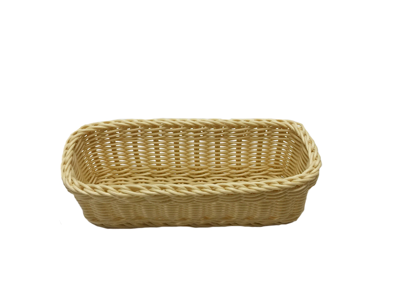 Pp Rattan Plastic Basket Rect