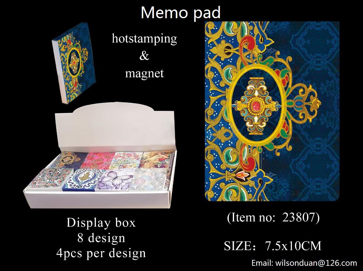 Metallic paper notebook with embossing and hotstamping,7X14cm,70gsm, 100sheets