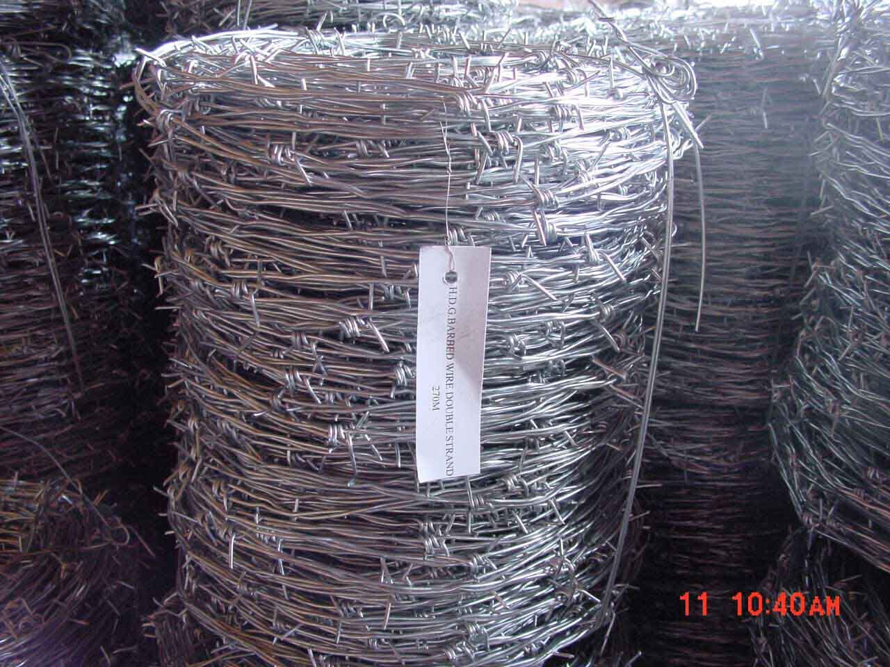 galvanized barbed wire