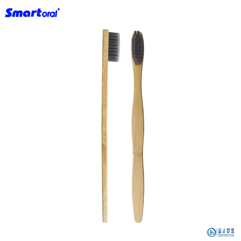 100% Biodegradable Wave Handle Bamboo Toothbrush