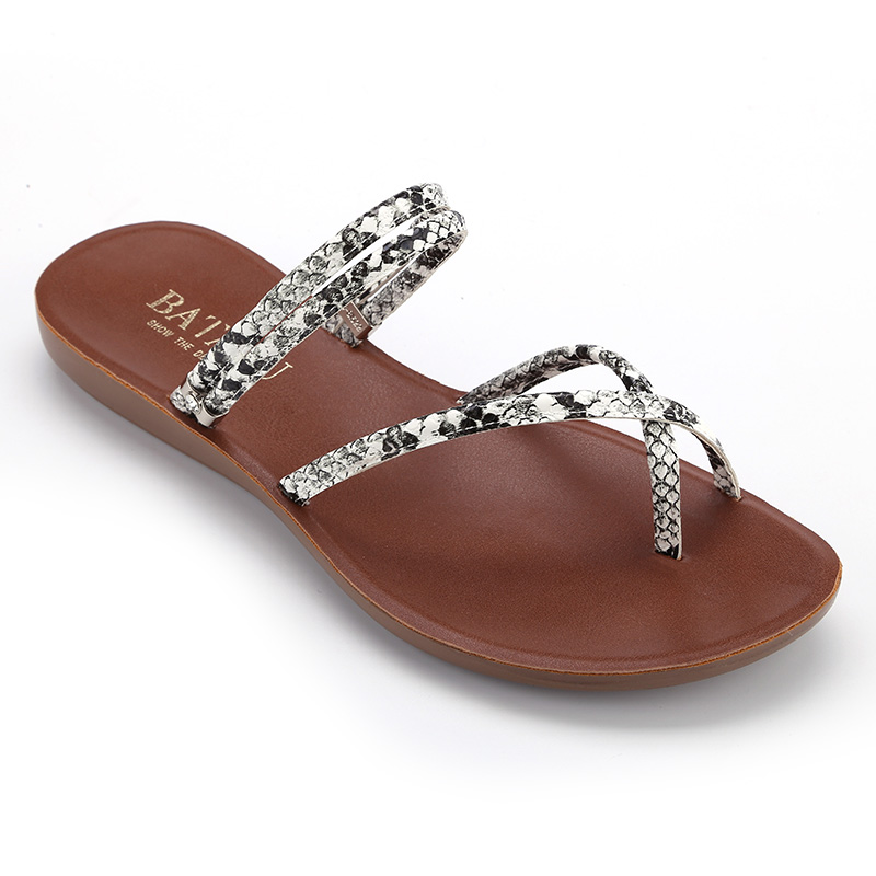 New Women slipper Flat slipper comfort serpentine injection Pu slipper Women's flat slipper Women flip-flops