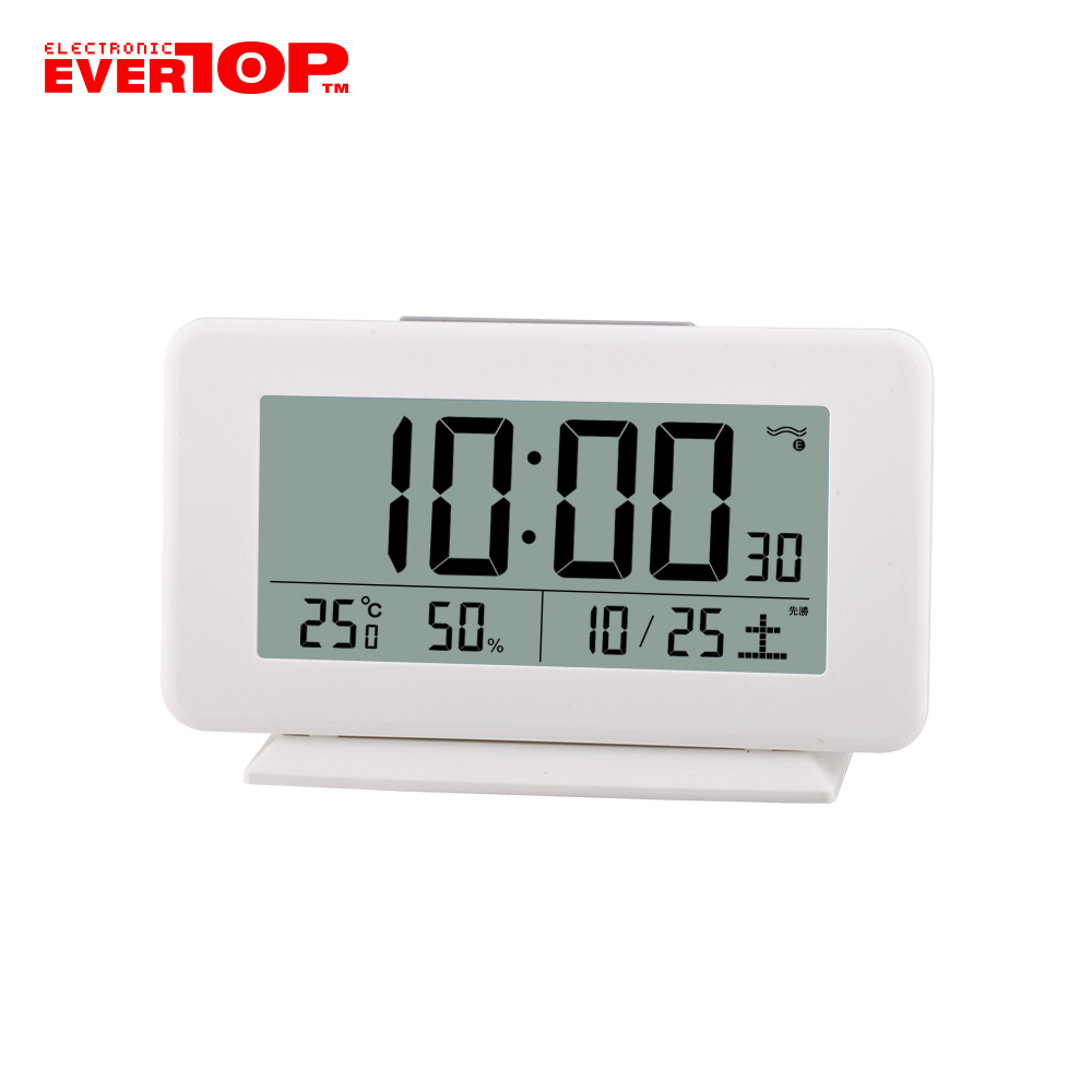 Big Screen Table Clock with Temperature, Humidity and JJY ET877AR