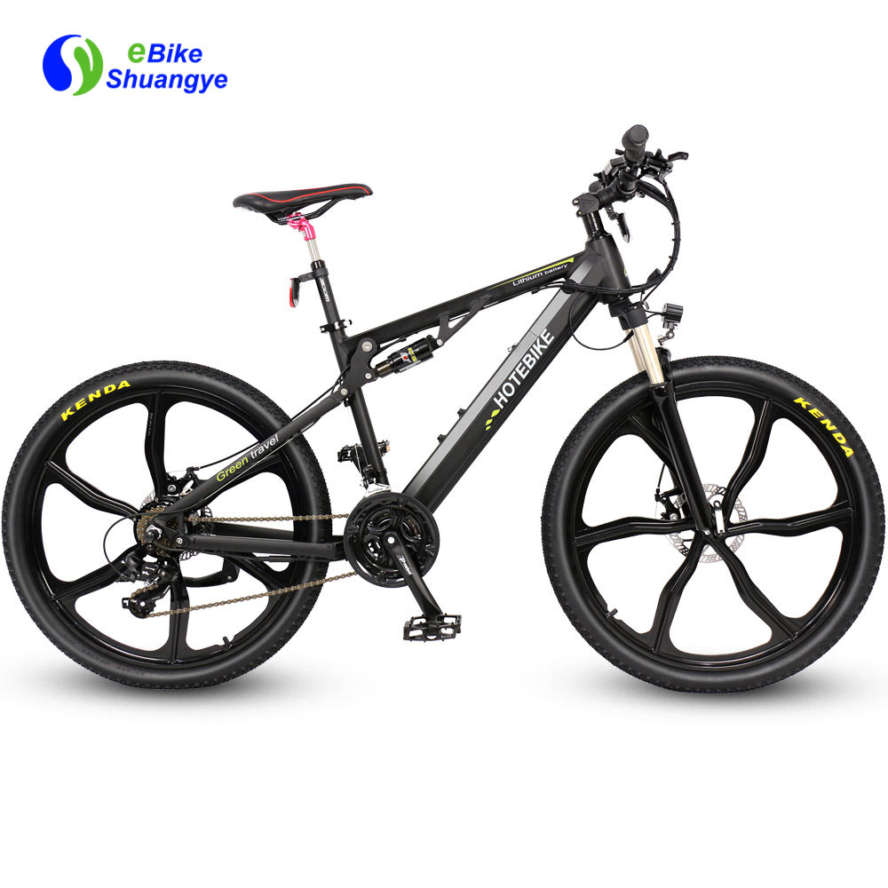 New 26-inch magnesium alloy integrated wheel mountain full suspension ebike