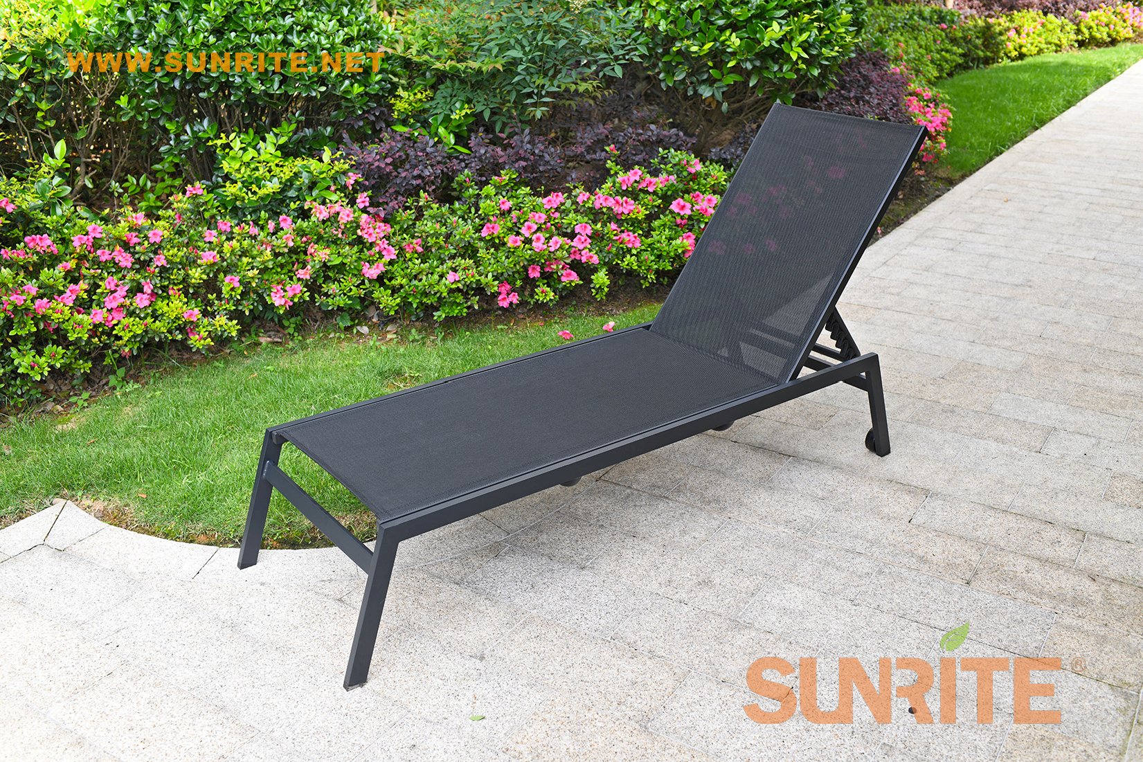 Sicily patio sun chaise lounge chair with wheels