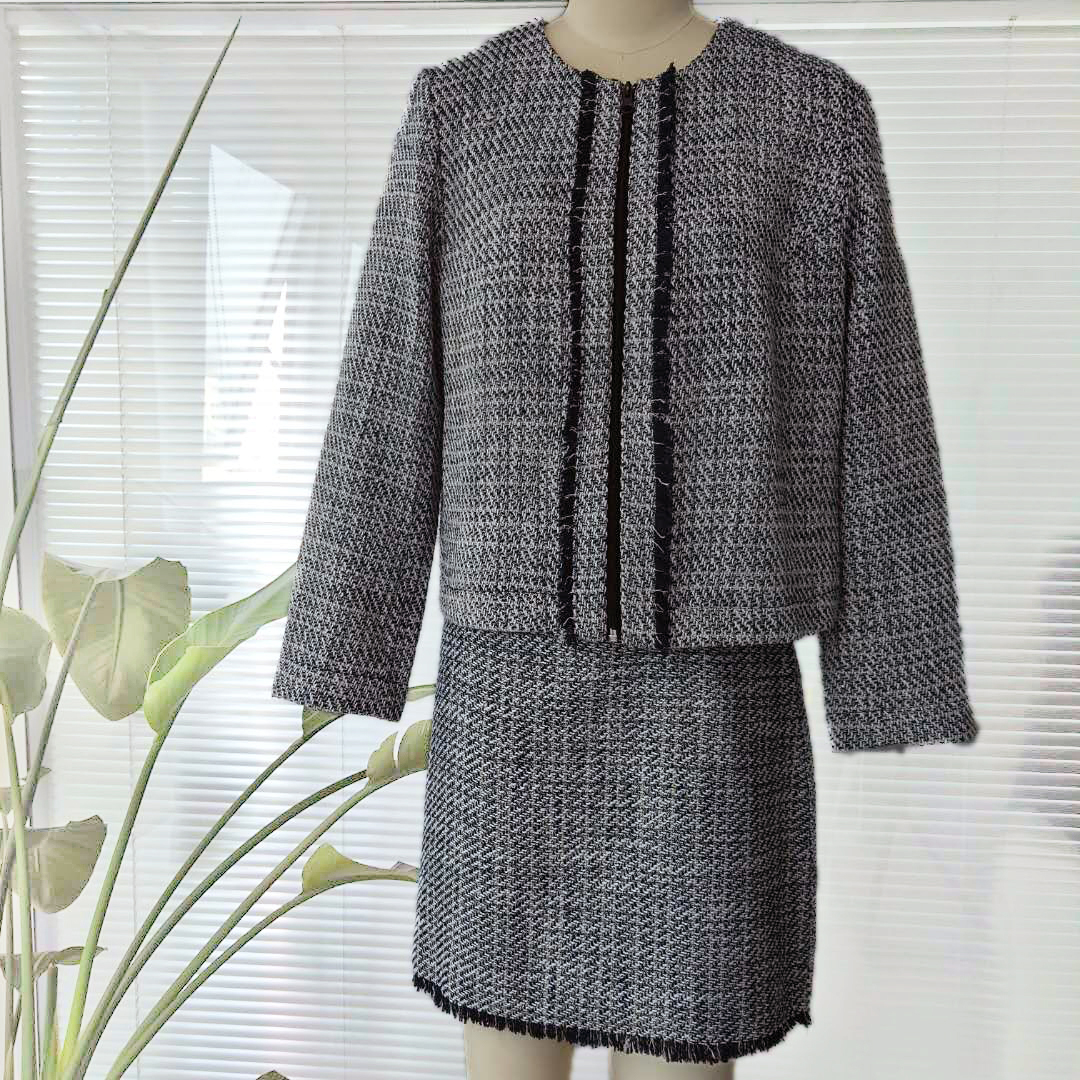 New Fashion Ladies Channel Woven Blazer Suit