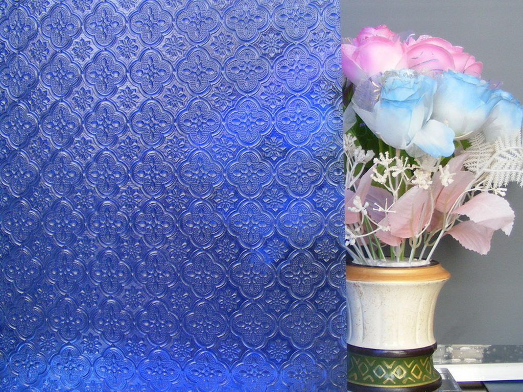 3-6mm flora patterned glass/figured glass/rolled glass/decorative glass
