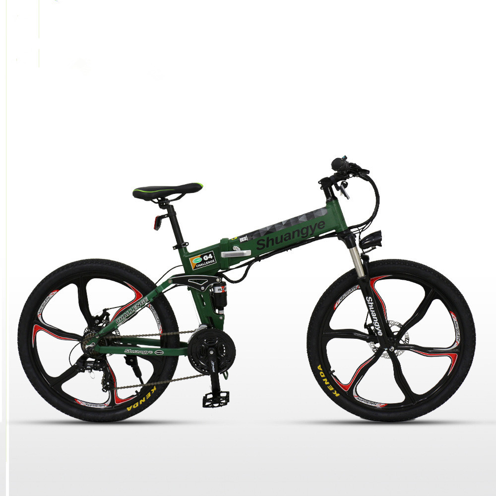 Electric mountain bike with 26-inch 250w brushless hub motor