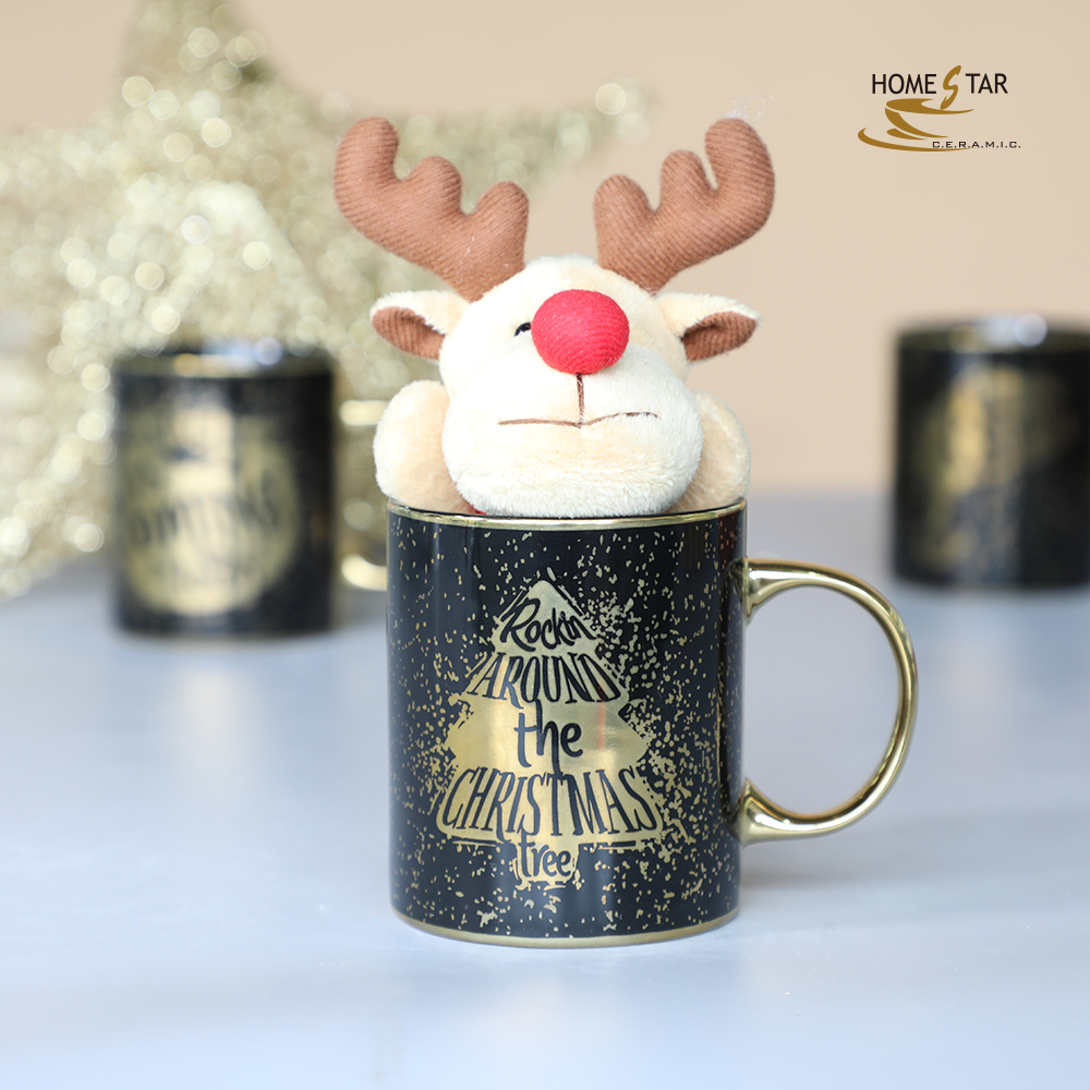 12oz can shape gold electroplate mug
