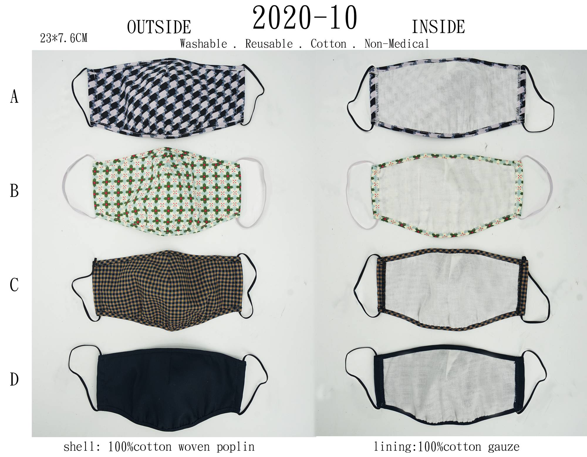 Cotton face mask for non-medical use