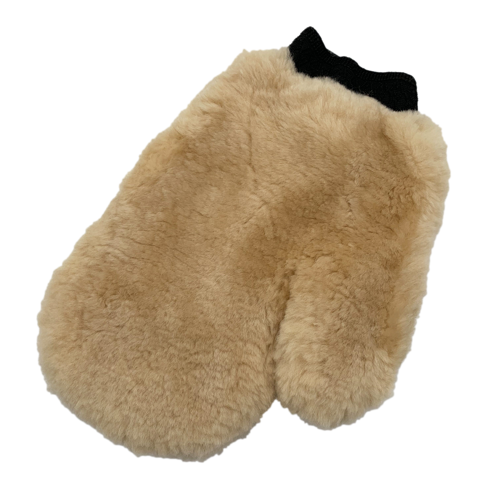 Sheepskin wash mitt with thumb