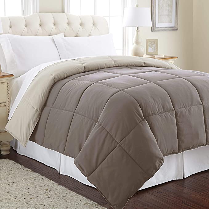 Luxurious 1800 Ultra Soft Double Brushed 100% Microfiber Reversible Comforter
