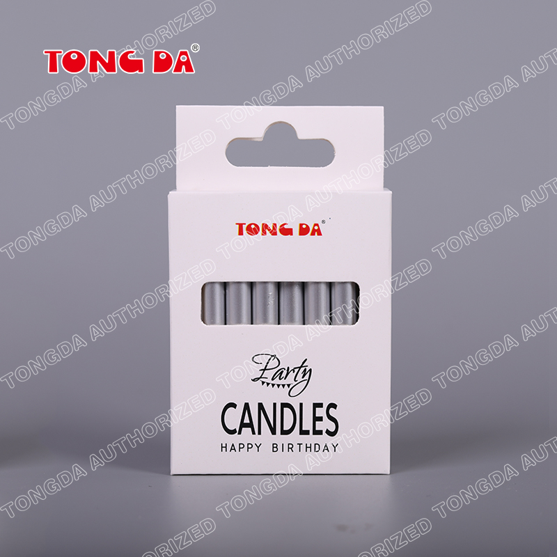 Birthday Cake Candles Gold Metallic Long And Thin with plastic-free package