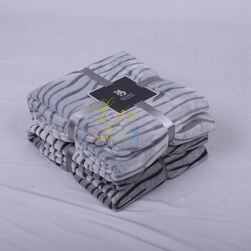 Back printed flannel with cutting flower
