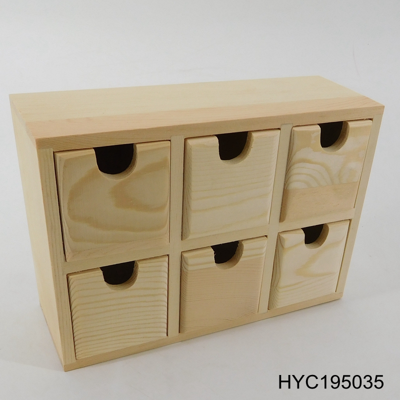 wood desktop organizer with drawers