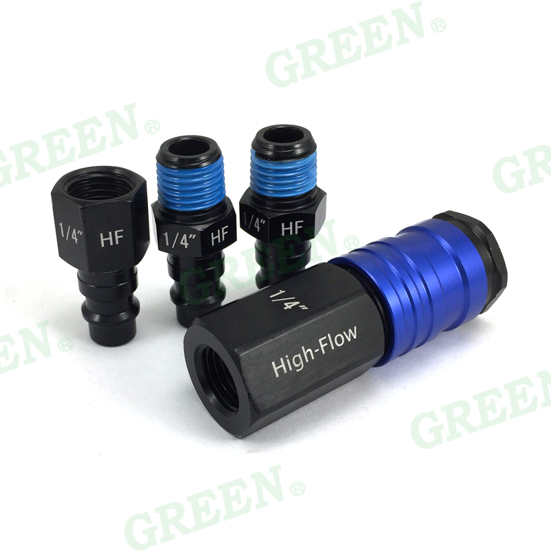 4pc. High Flow Aluminum Coupler Connector Kit