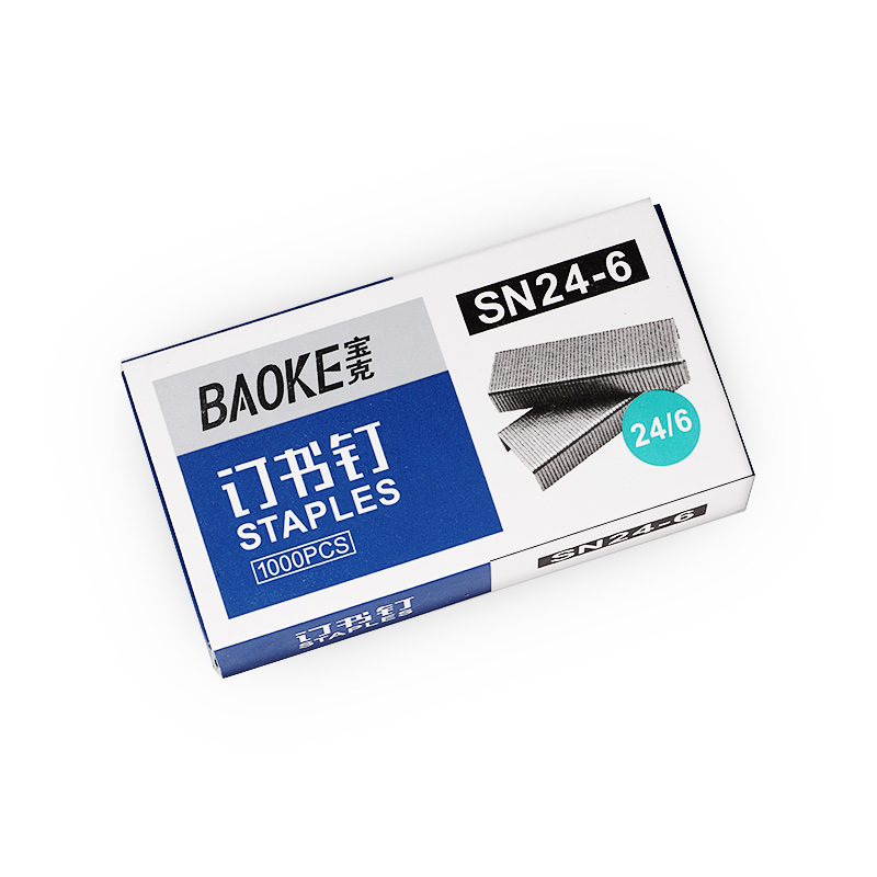 SN24-6 staples 24/6 staples superium steel with sharp pins providing effortless binding 1000pcs boxed staples