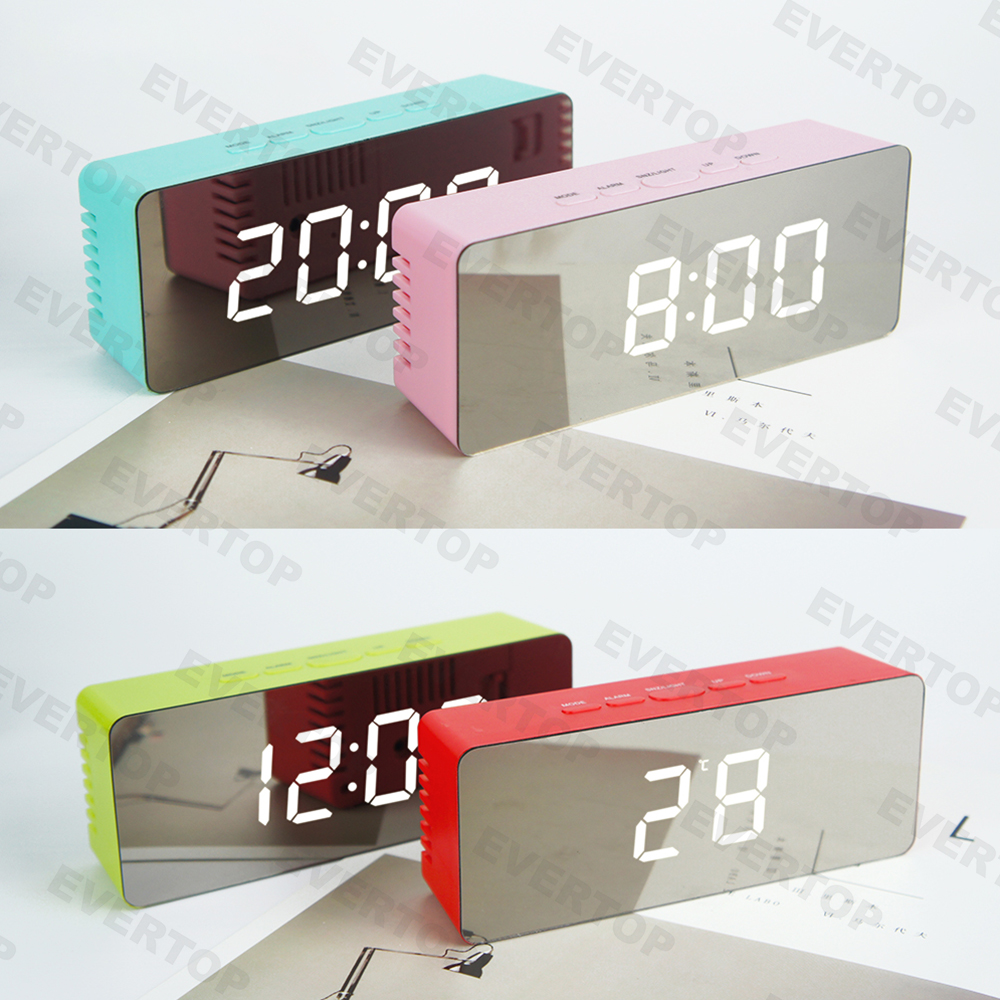 Colorful Small Mirror LED Alarm ClockET523