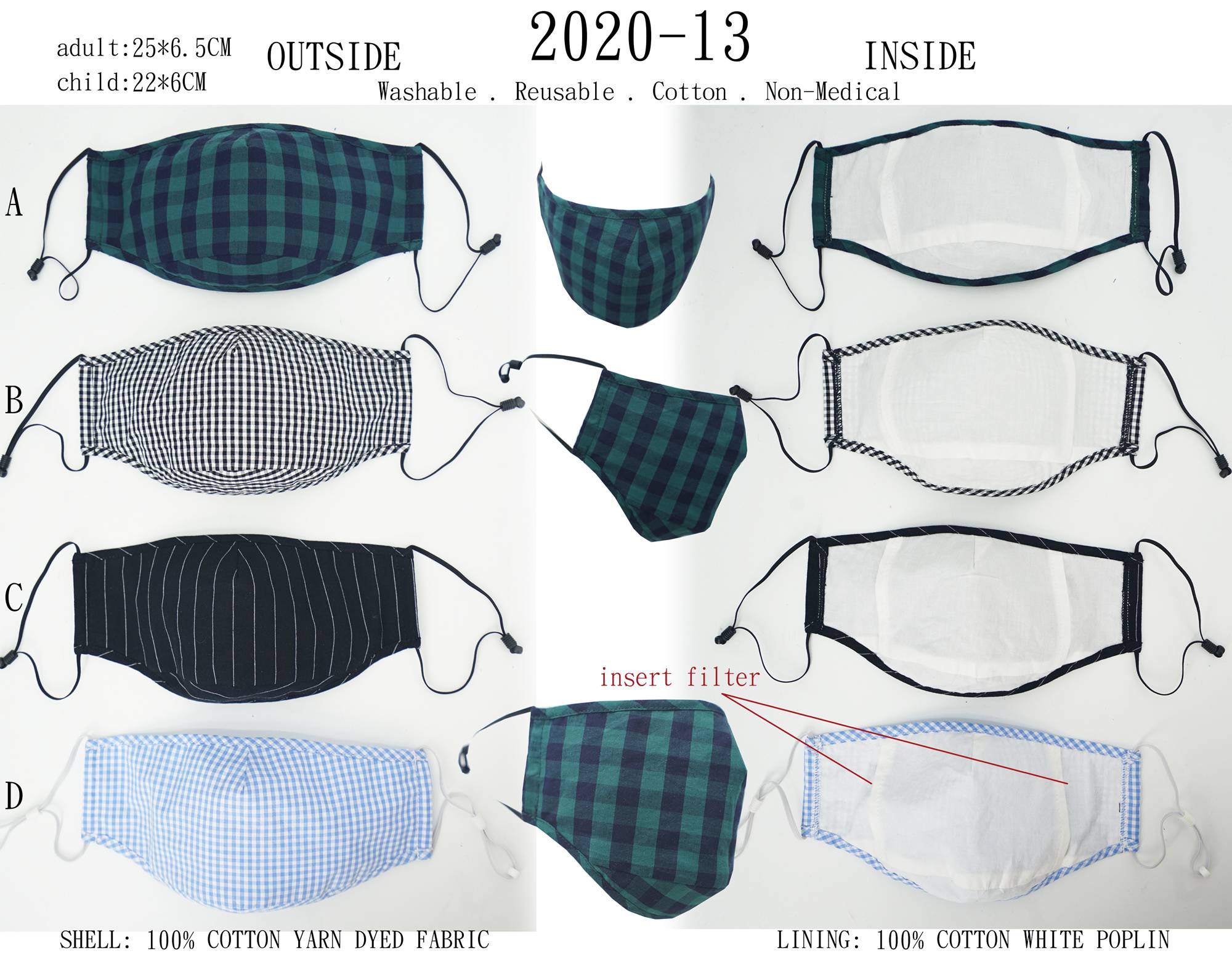 Cotton face mask for non-medical use