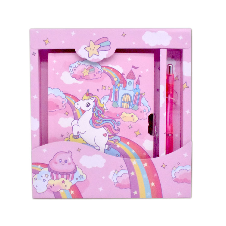 Diary with lock in box with pen