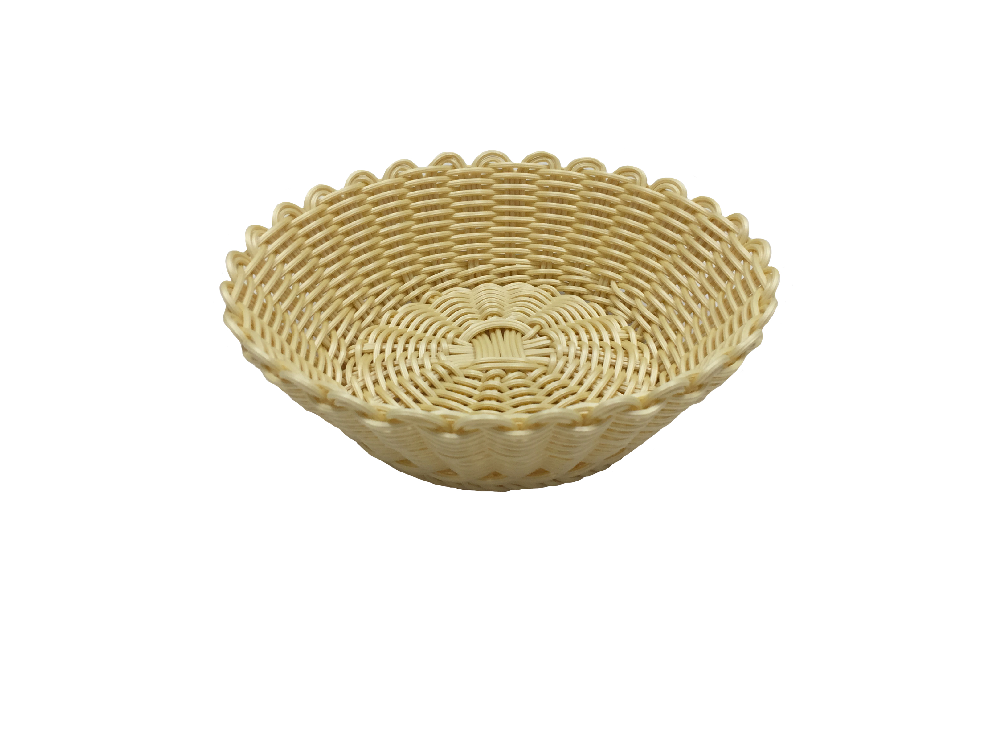 Pp Rattan Plastic Basket Round