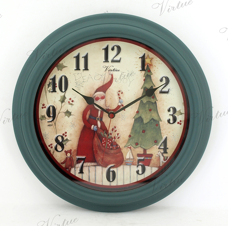 Plastic Wall Clock P91143xmas