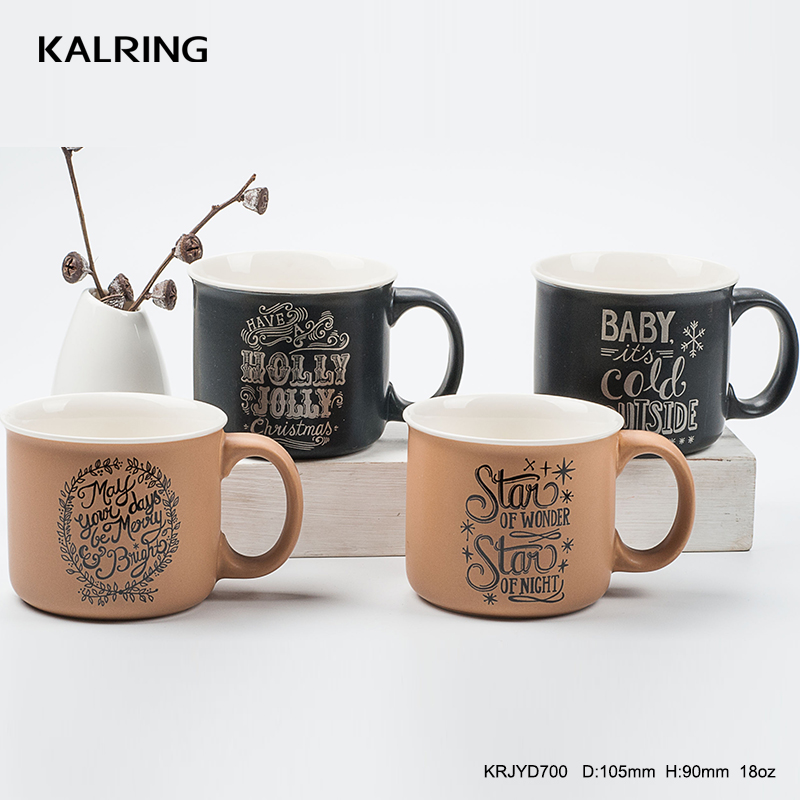 Ceramic tableware color glaze mug coffee mug Christmas mug for wholesale