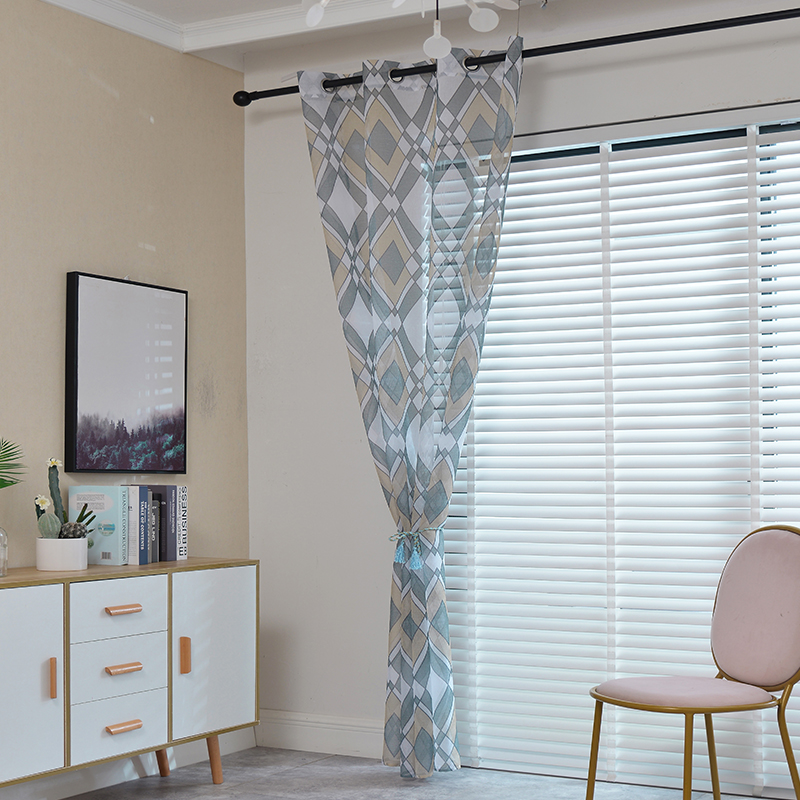 CURTAIN A3874 100% polyester elegant panel luxury window sheer curtains for living room