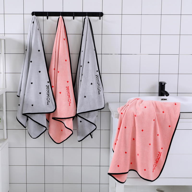 MicroFiber print playing card Bath Towel