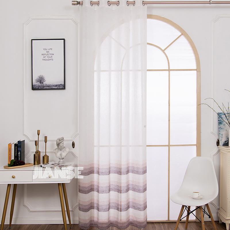 CURTAIN G2792 Wide stripe dyed curtain fabric for living room window covering many colors