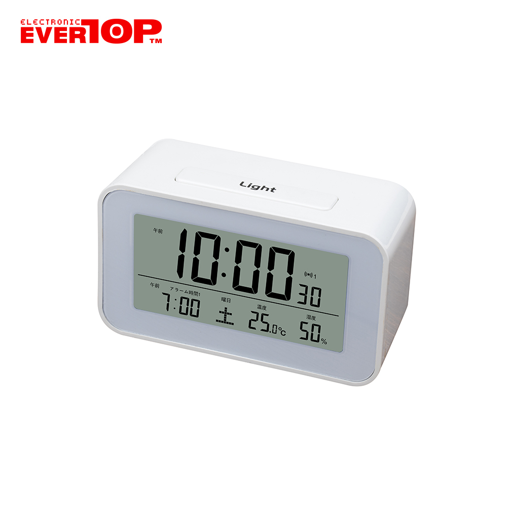 Big Screen Table Clock with Temperature, Humidity and JJY ET622AR