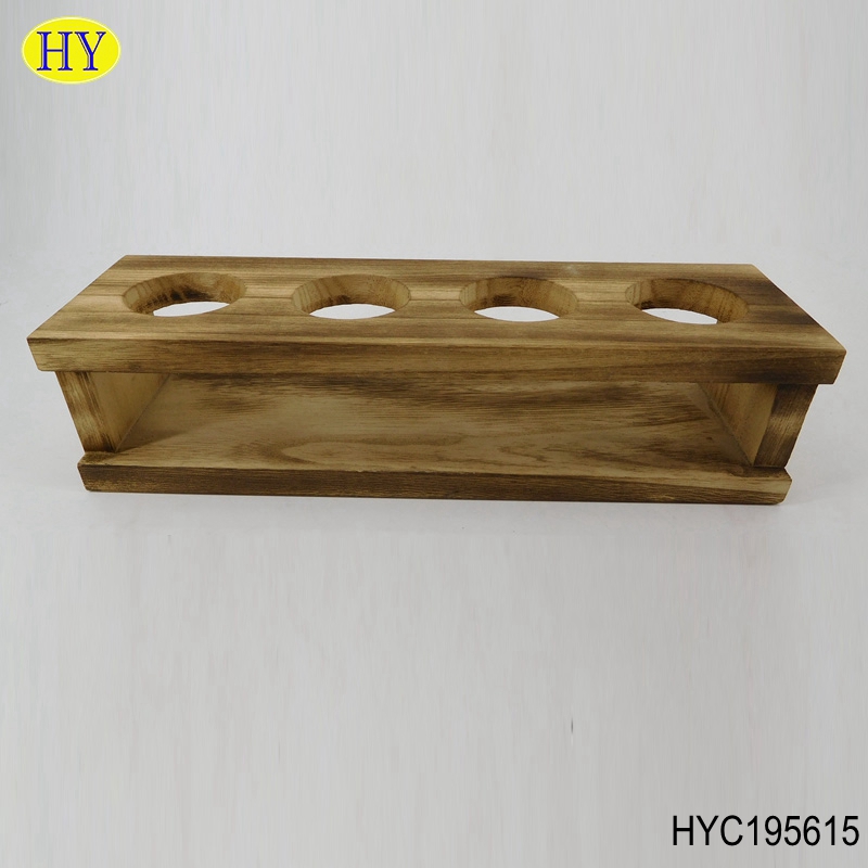 wooden wine bottle holder