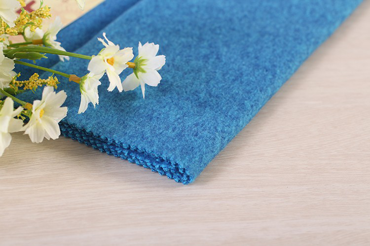 solid one-side brushed 100% polyester knitted fleece fabric