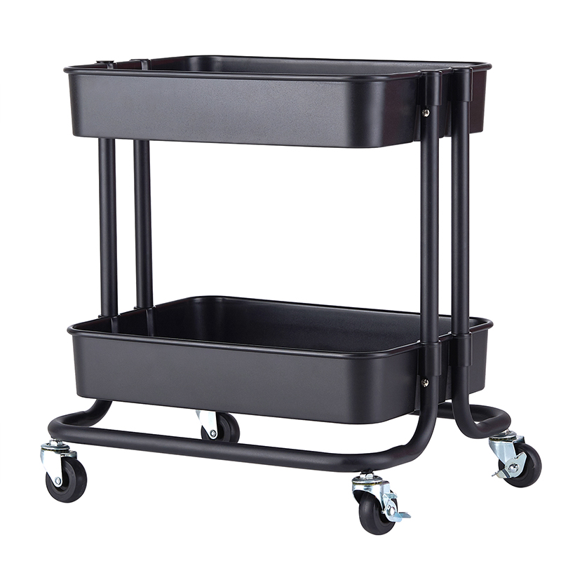 ABS 2-Tier Rolling Utility Cart