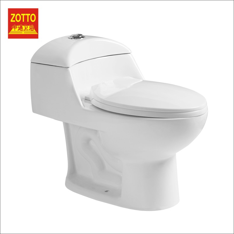 One piece S-trap toilet sanitary ware siphonic wc